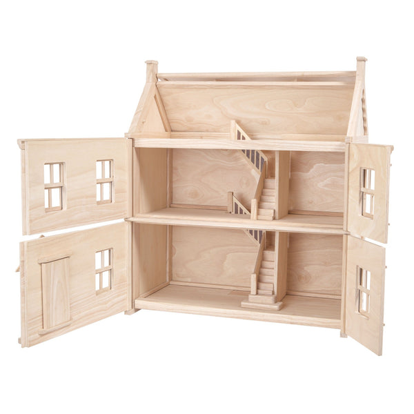 PlanToys Victorian Dollhouse – Sustainable Three-Storey Wooden Playhouse | Ages 3+ Wooden Toy PlanToys