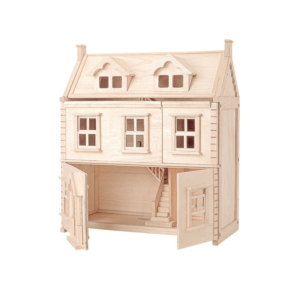 PlanToys Victorian Dollhouse – Sustainable Three-Storey Wooden Playhouse | Ages 3+ Wooden Toy PlanToys