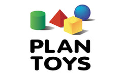PlanToys logo featuring colourful geometric shapes – official branding of eco-friendly wooden toys crafted for imaginative and sustainable play