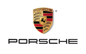 Porsche logo – official crest and wordmark used on licensed Baghera ride-on cars for kids, symbolising luxury, performance, and German automotive heritage