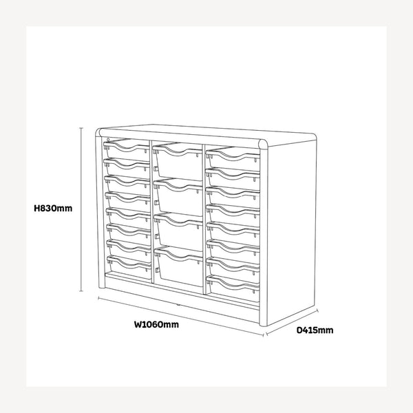 Wisdom Elegant 20 Tray Cabinet – Early Years Storage Unit | Ages 2+ wisdom 