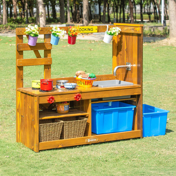 Wisdom Outdoor Kitchen with Pump – Water & Role Play Station for Kids | Ages 3+ wisdom 