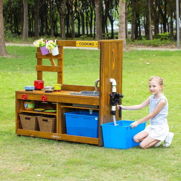 Wisdom Outdoor Kitchen with Pump – Water & Role Play Station for Kids | Ages 3+ wisdom 