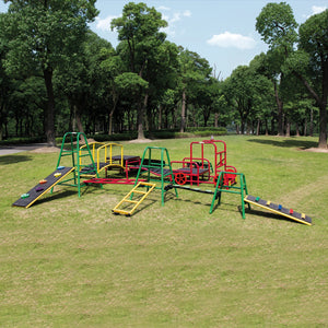 Wisdom Outdoor Play Gym Complete Set – 16-Piece Climbing System | Ages 3-11 wisdom 