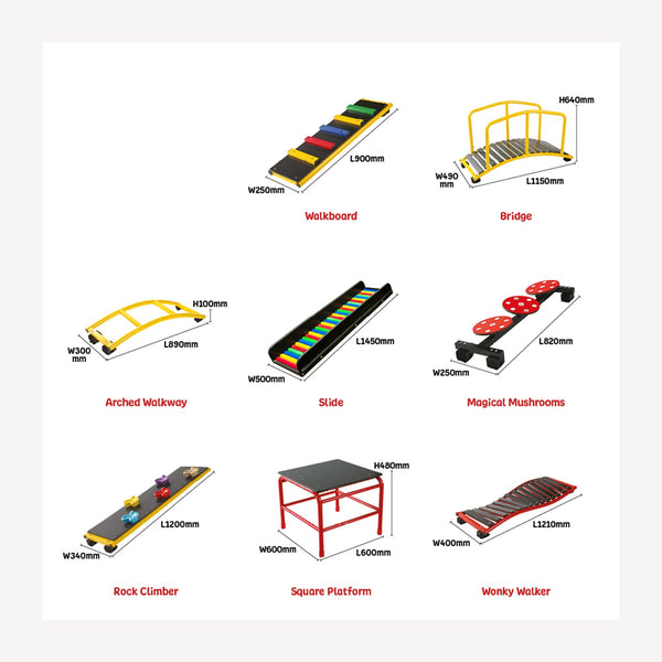 Wisdom Outdoor Play Gym Complete Set – 16-Piece Climbing System | Ages 3-11 wisdom 