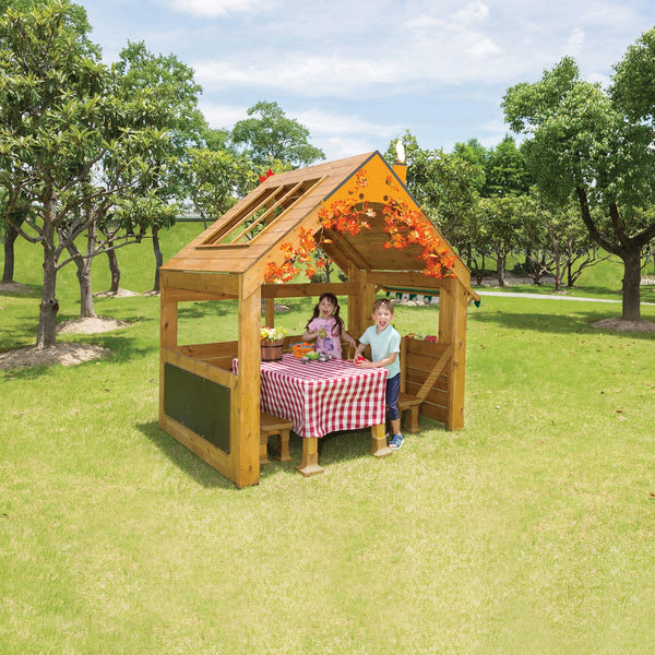 Wisdom Outdoor Playhouse – Wooden Garden Role Play House for Kids | Ages 3+ wisdom 