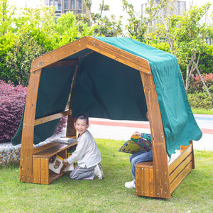 Wisdom Outdoor Reading Den – Cosy Covered Reading Shelter for Kids | Ages 3+ wisdom 