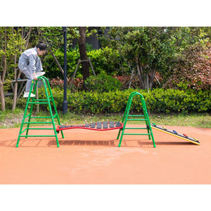 Wisdom Play Gym Set 2 – Outdoor Balance & Climbing Play for Kids | Ages 3-11 wisdom 
