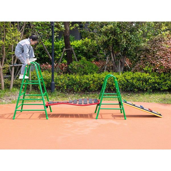 Wisdom Play Gym Set 2 – Outdoor Balance & Climbing Play for Kids | Ages 3-11 wisdom 