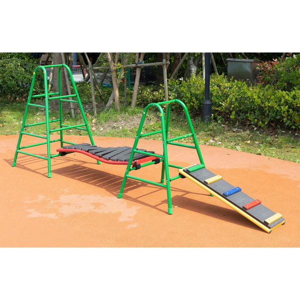 Wisdom Play Gym Set 2 – Outdoor Balance & Climbing Play for Kids | Ages 3-11 wisdom 