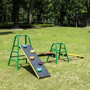 Wisdom Play Gym Set 3 – Outdoor Climbing & Balance Equipment for Kids | Ages 3-11 wisdom 