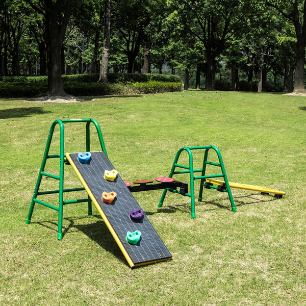 Wisdom Play Gym Set 3 – Outdoor Climbing & Balance Equipment for Kids | Ages 3-11 wisdom 