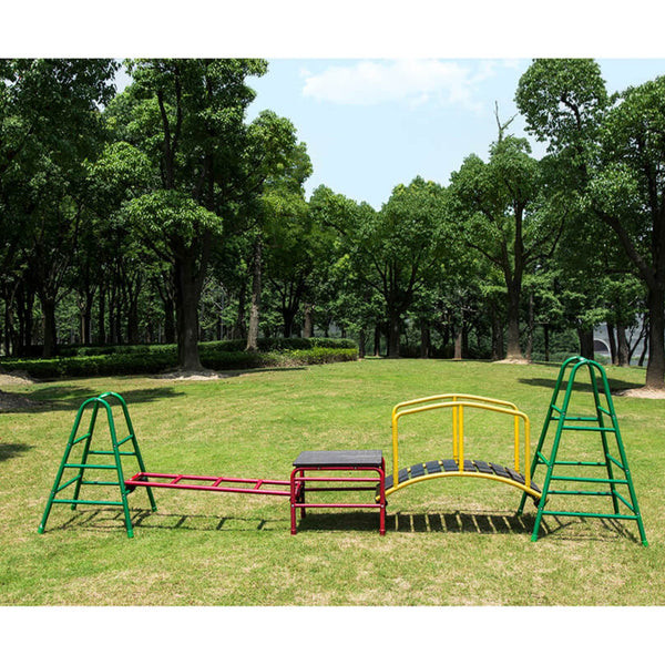 Wisdom Play Gym Set 4 – Outdoor Climbing & Balance Set for Kids | Ages 3-11 wisdom 