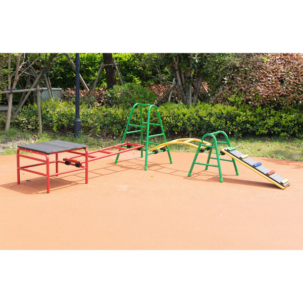Wisdom Play Gym Set 7 – Outdoor Climbing & Balance Equipment for Kids | Ages 3-11 wisdom 