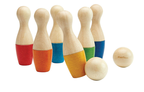 PlanToys Bowling Set | Sustainable Wooden Bowling Game for Kids | Ages 3+ Wooden Toy PlanToys Default Title